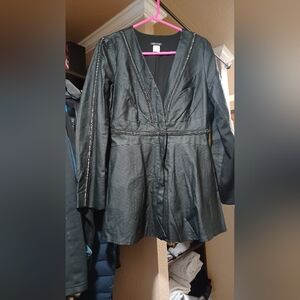 INC International Concepts Black Embellished Blazer